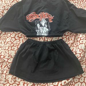 Vintage Aerosmith tee turned into set! Size small
